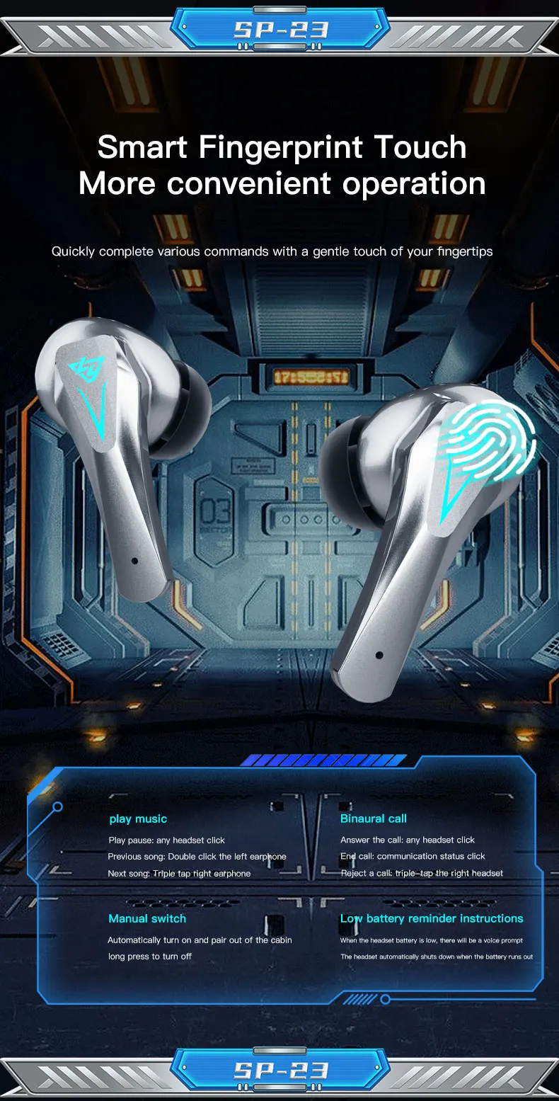 High Quality Gaming Earphones Hands Free True Wireless Electronics