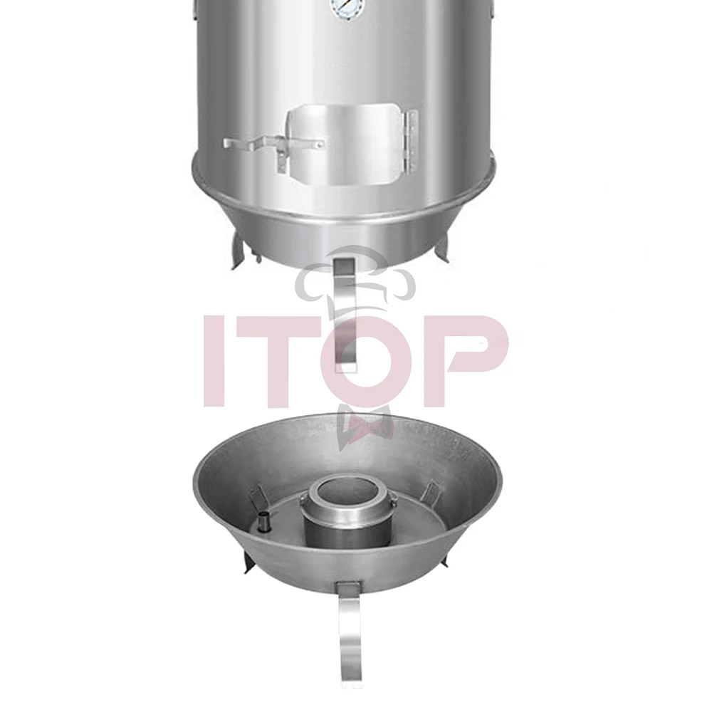 ガス、木炭両用回転烤禽炉（烤鸭炉） 世厨木炭烤鸭炉商用燃气烧鸭炉双层烧鹅炉煤气脆皮五花肉烤炉吊炉