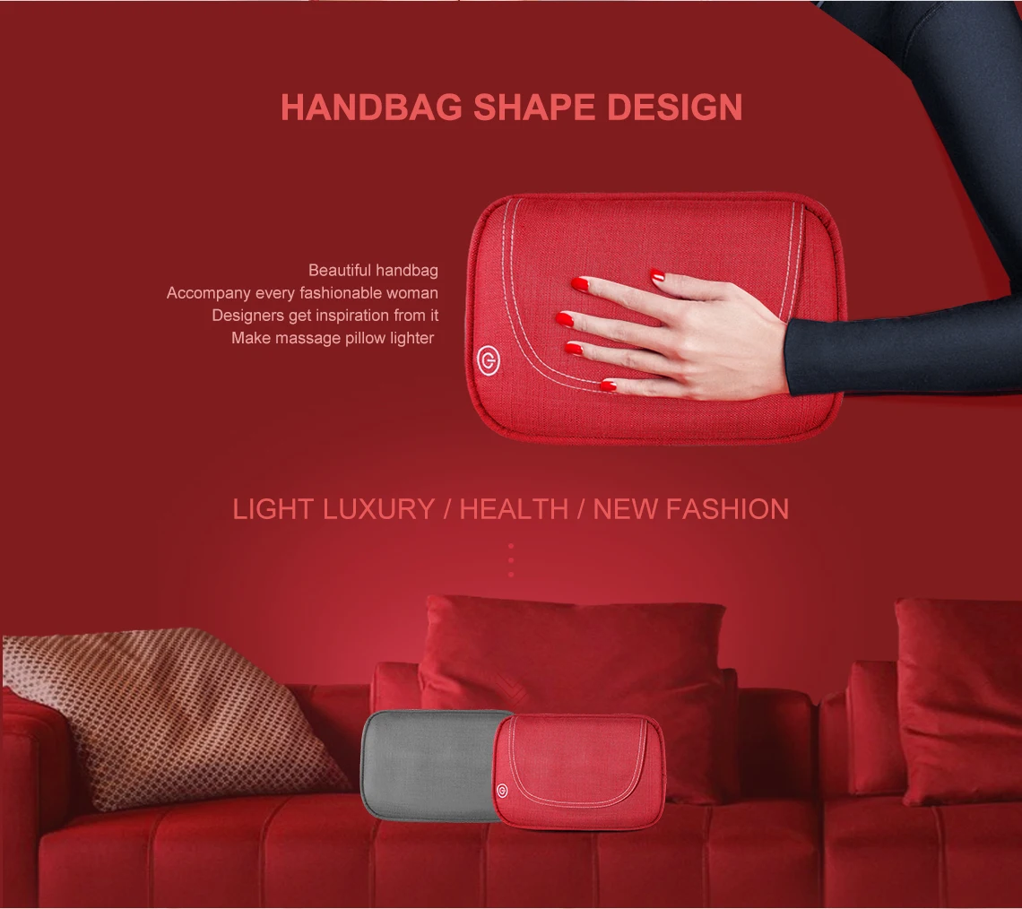 Irest Massage Pillow Car Home Shiastu Vibrating Heating Electric Back