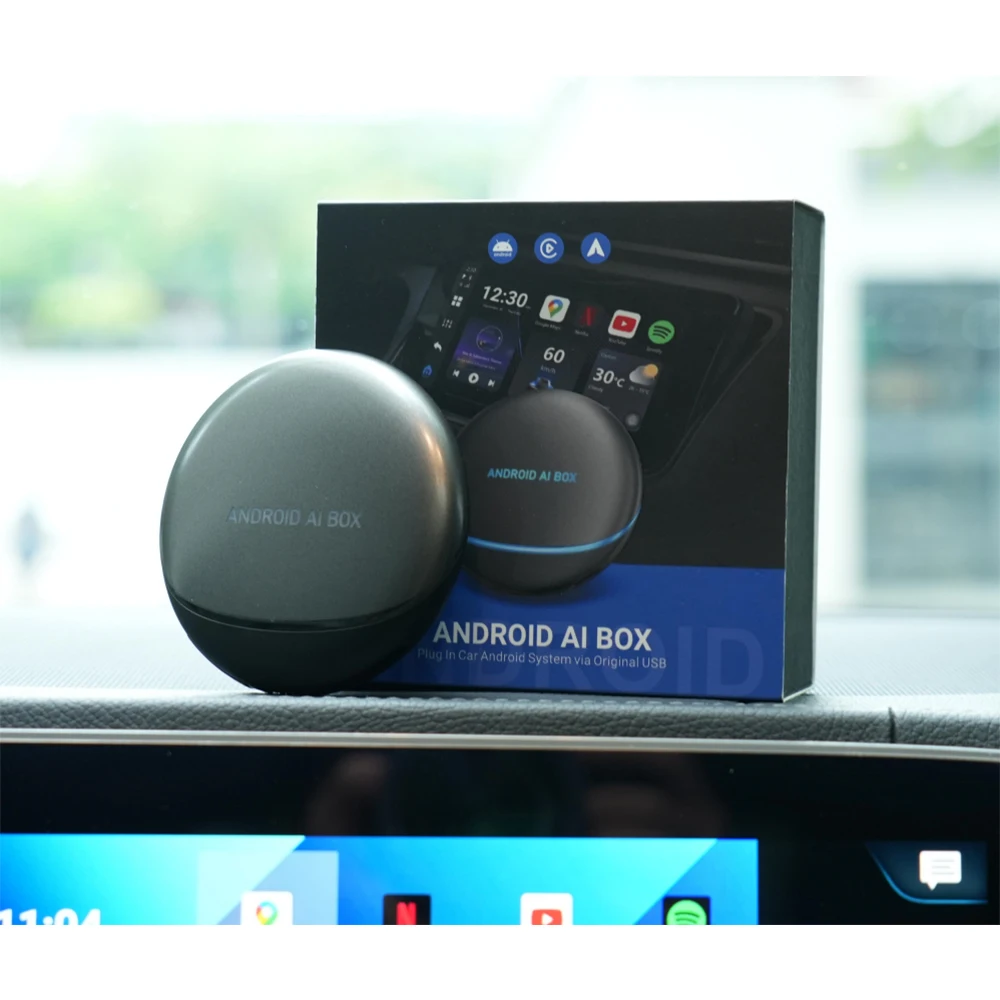 ANDROID AI BOX 車載用アダプター8GM+128G m 2023 New Android AI Box Carplay - Smart Wireless Adapter