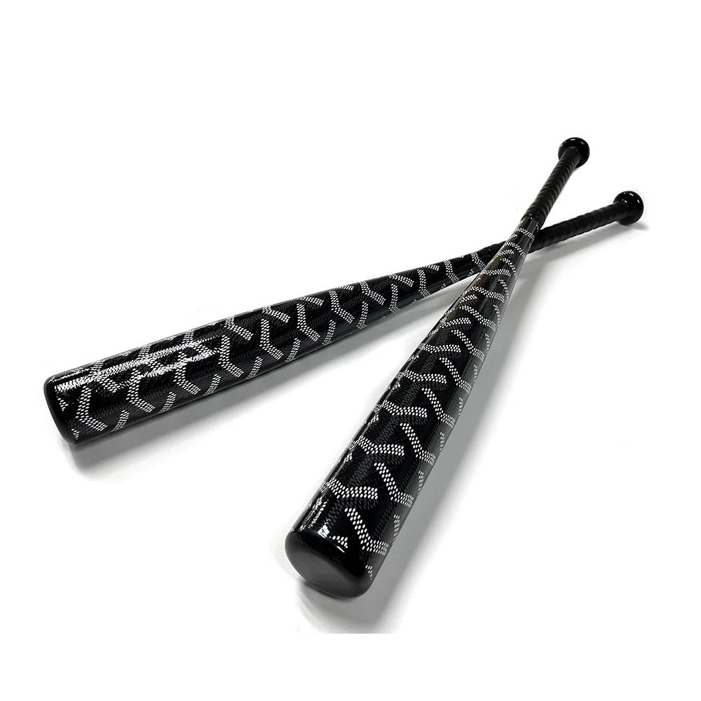 Бейсбольная Бита 78x7x7 см 3k с саржевой поверхностью полностью черная из углеродного волокна Софтбол бита