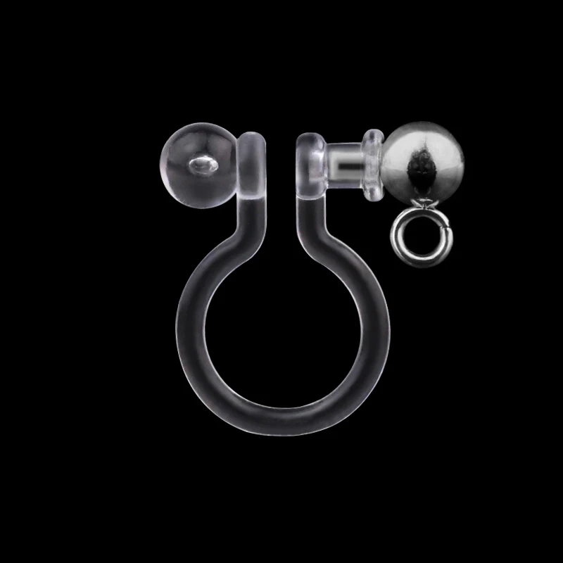 Clip on Earring Converter with Loop for DIY Earring Jewelry Making Non Piercing Invisible Clip Earrings