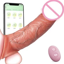 Wearable Penis sleeve Sex toys for Men strap on realistic silicone Dildo vibrator for men with app