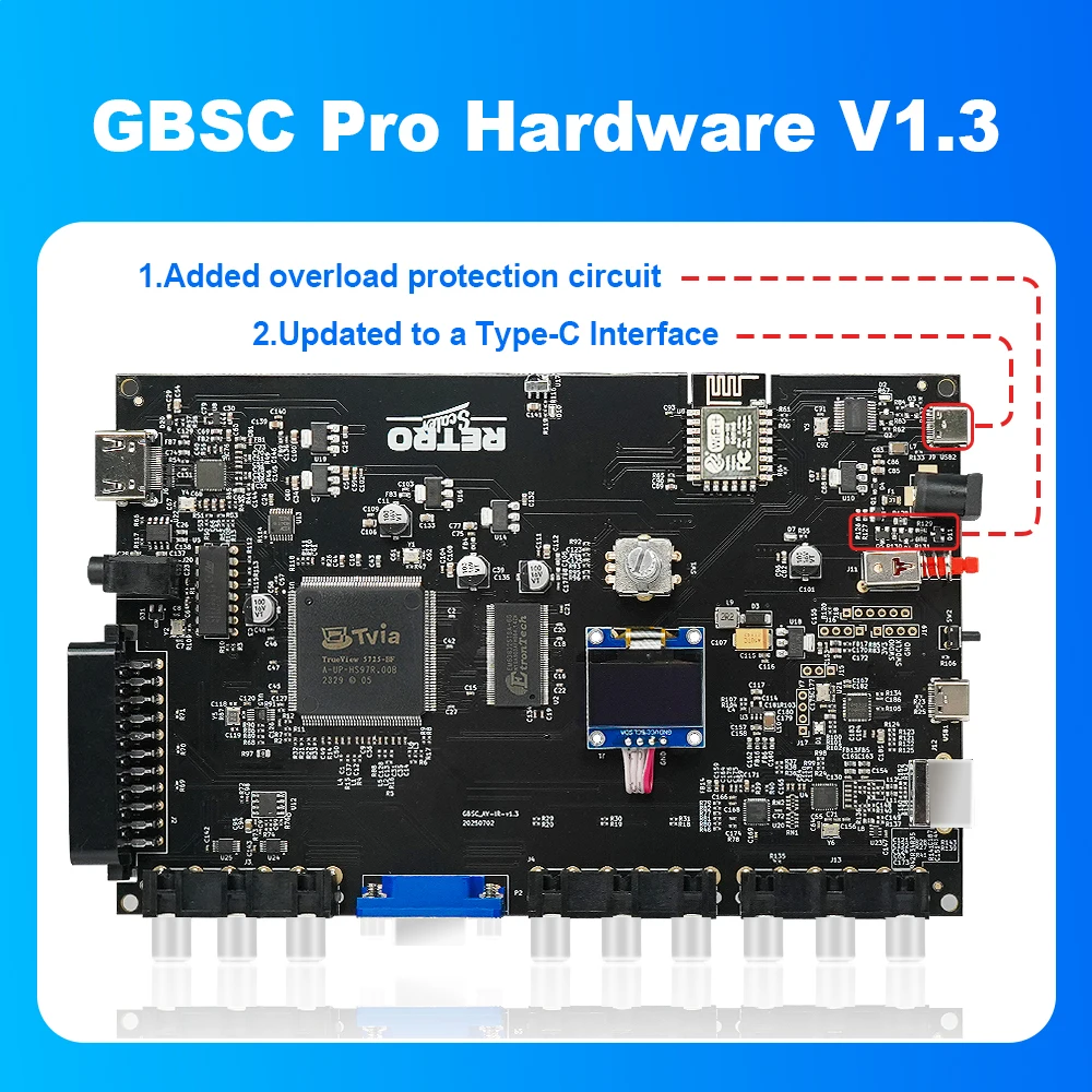 RetroScaler GBSC Pro Scart to HDMI Converter - AV, VGA, RGBS