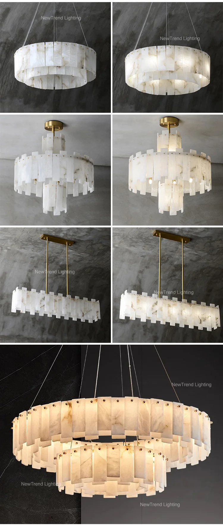 cpl 240 minimalist style indoor decoration fixture home villa living room dining room modern ring led chandelier-2