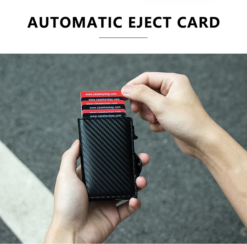 Hot Sale Carbon Fiber Pop up Wallet - Anti-Theft & RFID Blocking