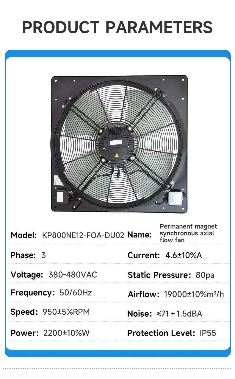 Axial Flow Fan, 800mm, 19000m/h, Plastic - detail 4