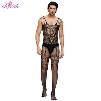 Großhandel Nylon Schwarz Durchsichtig Nude Sexy Men Body Stocking - Buy