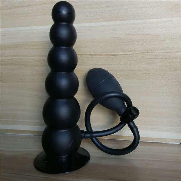Inflatable Enema Bulb Explosion Big Ass Pussy Sex Toy Adult Expandable Massage Anal Plug