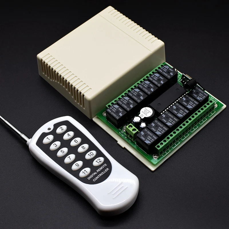 DC 12V 10A Wireless Remote Control Switch 12 Channel 12CH Transmitter and Receiver