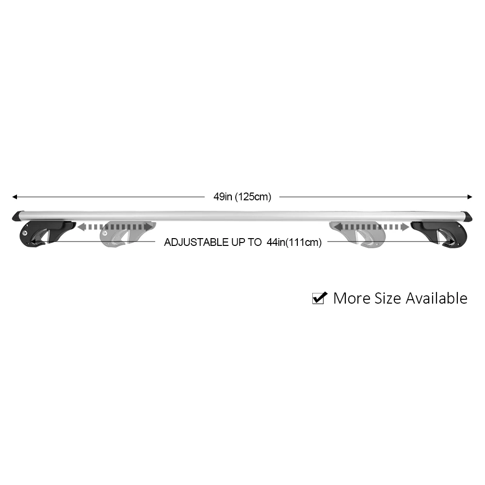 Aluminium Profile Universal Car Roof Rack Top Adjustable Cross Bar Roof