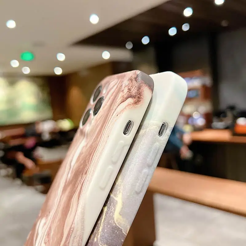 Luxury Marble Phone Case For Iphone 16 15 14 13 12 11 Plus Pro Max Anti-Scratch Shockproof Slim Thin Soft Cover Women Girls factory