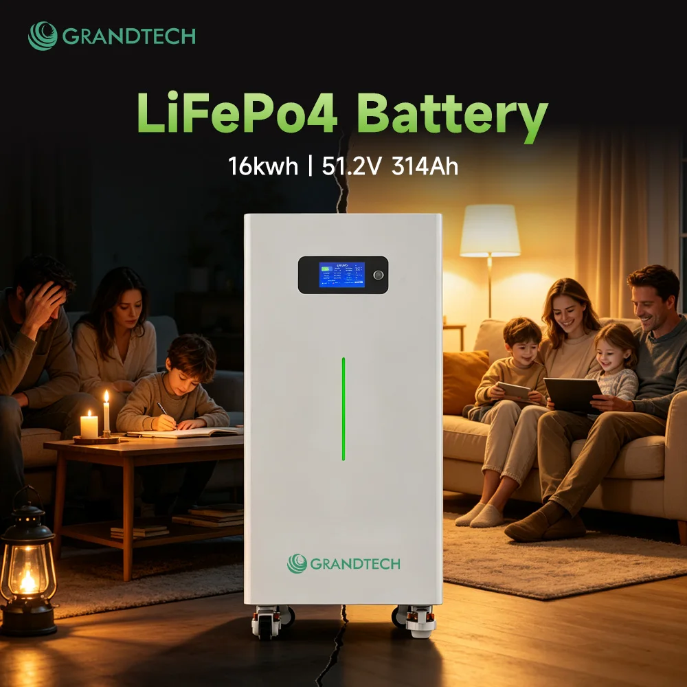 16kWh 10kwh 5kwh 51.2V 314Ah LiFePO4 Solar Battery Home ESS 6000+ Cycles Match for Srne Growatt Solis CE CB Supplier