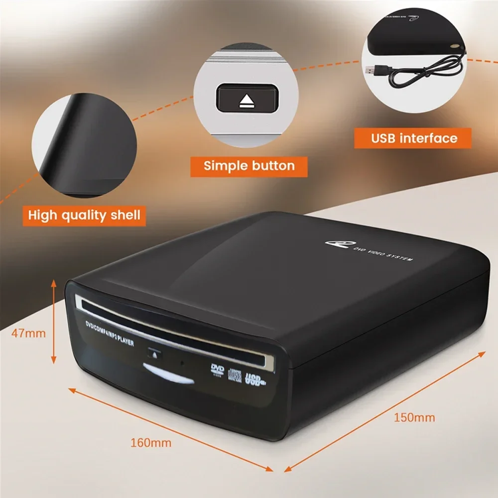 USB電源付き外部カーCD DVDプレーヤーteslaモデル2019-2021 Portable USB CD Player for Cars - Compatible with Tesla Model 3