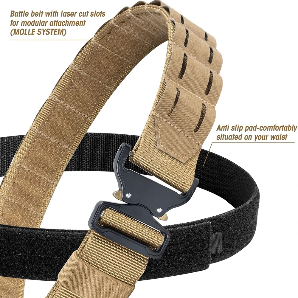 Sports Training Hunting Tactical Belt Durable Wear-resistant Waterproof Multifunctional Tactical Belt