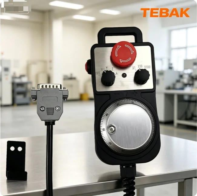 TEBAK 5V 100PPR TEBAK MPG Handwheel Pendant, Manual Pulse Generator for CNC Milling Lathe Router