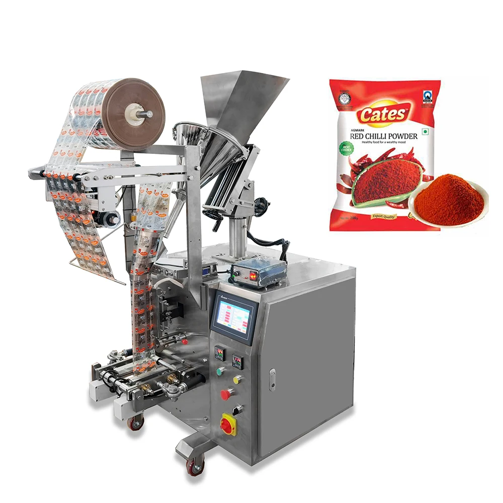 4 Side Seal Sachet Envasadora Vertical Automatic Packaging Chili Pepper ...