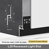 L20 Recessed Light Slot / Crystal Ceramic Black / 1m