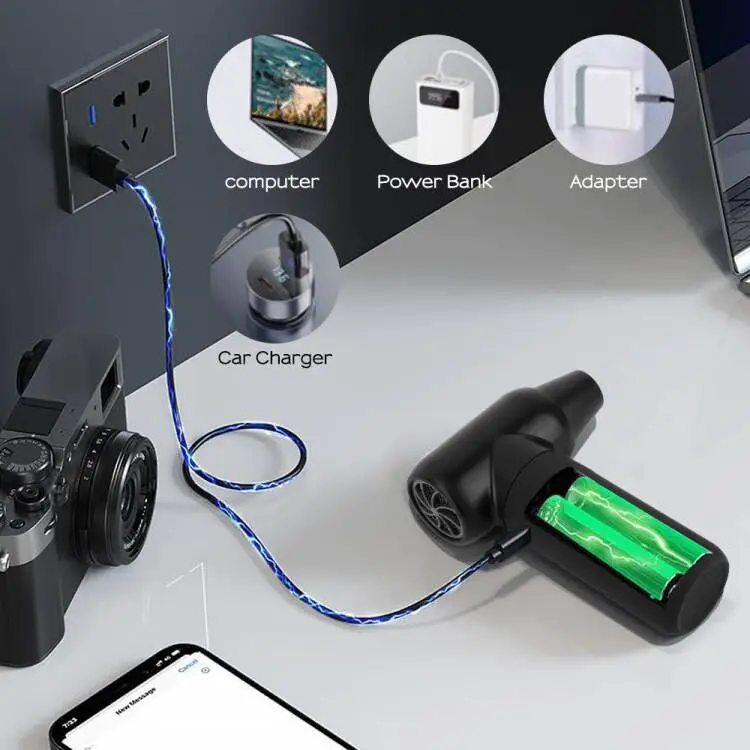 Electric Air Duster 120000 RPM Keyboard Cleaner Mini Air Blower for Computer Cordless Air Dusters Can Rechargeable