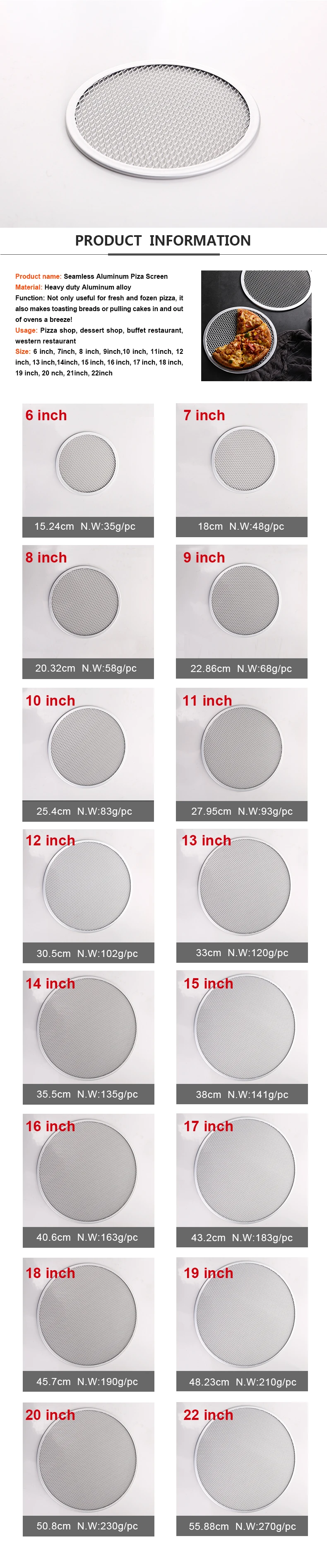 Commercial Grade Aluminum Alloy Pizza Peel Round Baking Trays 6 Inch Width
