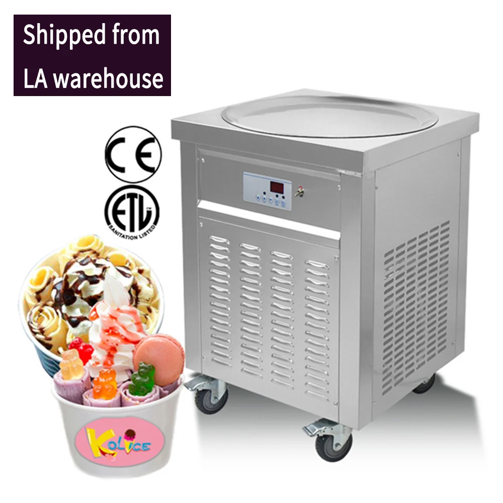 Kolice ETL Commercial Fry Ice Cream Rolled Machine, Roll Ice Cream Machine  -22 Pan 