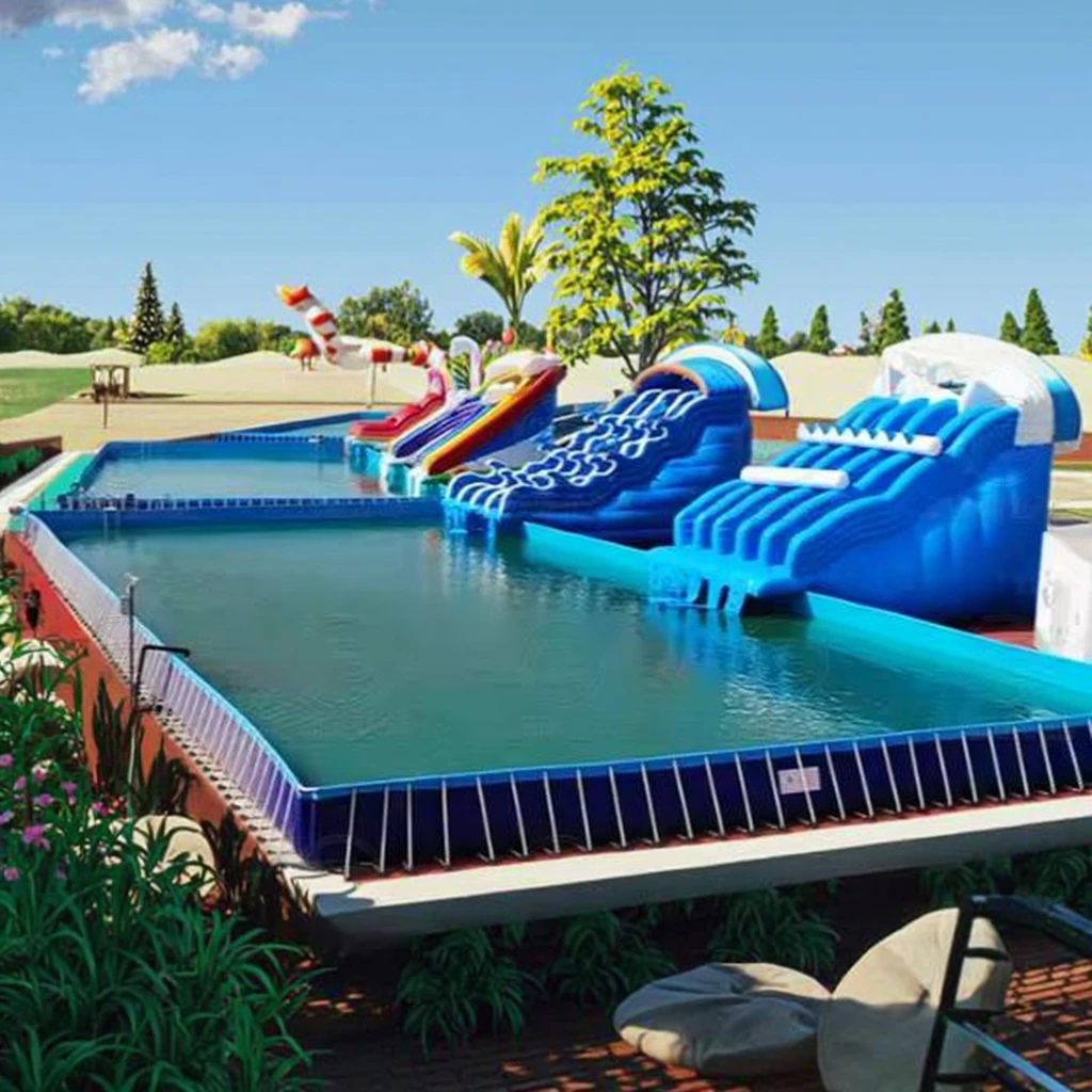 Movable PVC Folding Swimming Pool for Children - Durable & Fun