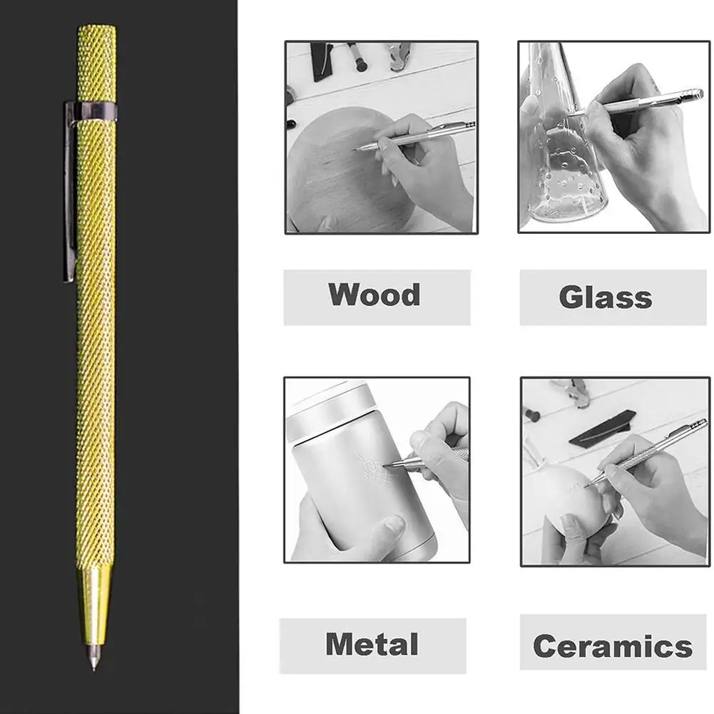 Diamond Metal Marker Engraving Pen Tungsten Carbide Nib Stylus Pen