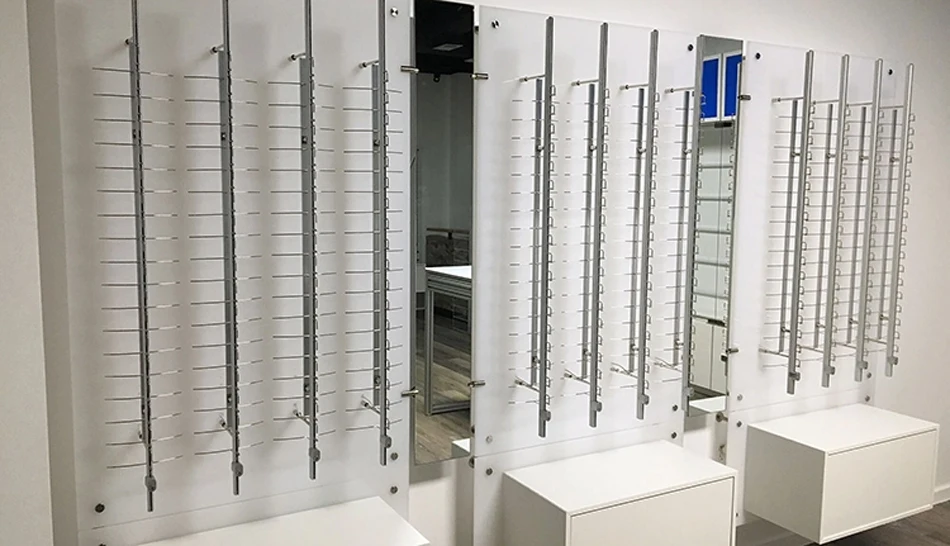 High Quality Natural Bamboo Wall Mounted Glasses Frames Display Rack Wholesale Sunglasses Display Stand