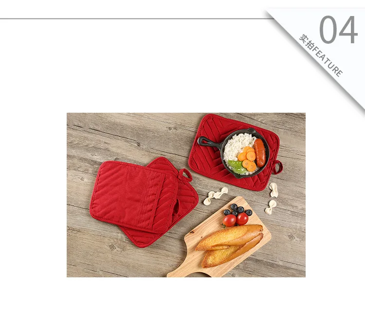 Cotton Heat Resistant Coaster Potholder Kitchen Hot Pad Mitts Oven Pot