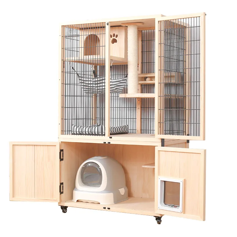 Factory Price High Quality Outdoor Large Wooden 3 Layer Cat Cage For Cats Buy Wooden Cat Cage Large Cat Cages 3 Layer Cage For Cats Product On Alibaba Com