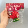 Guantes navideños (palma roja, base verde)