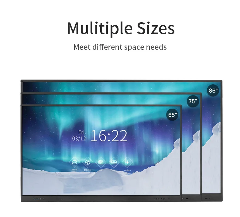 Riotouch 86 65 75 Meeting Room Flat Panel Display LED Panel Android for Teaching Whiteboard Interactive Boards