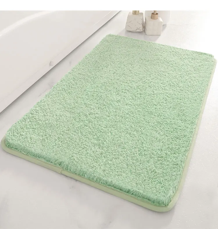   Quality Assurance Non-Slip Quick Drying Bath Mat Rug Soft Comfortable Cake Velvet Mat For Bathroom manufacture