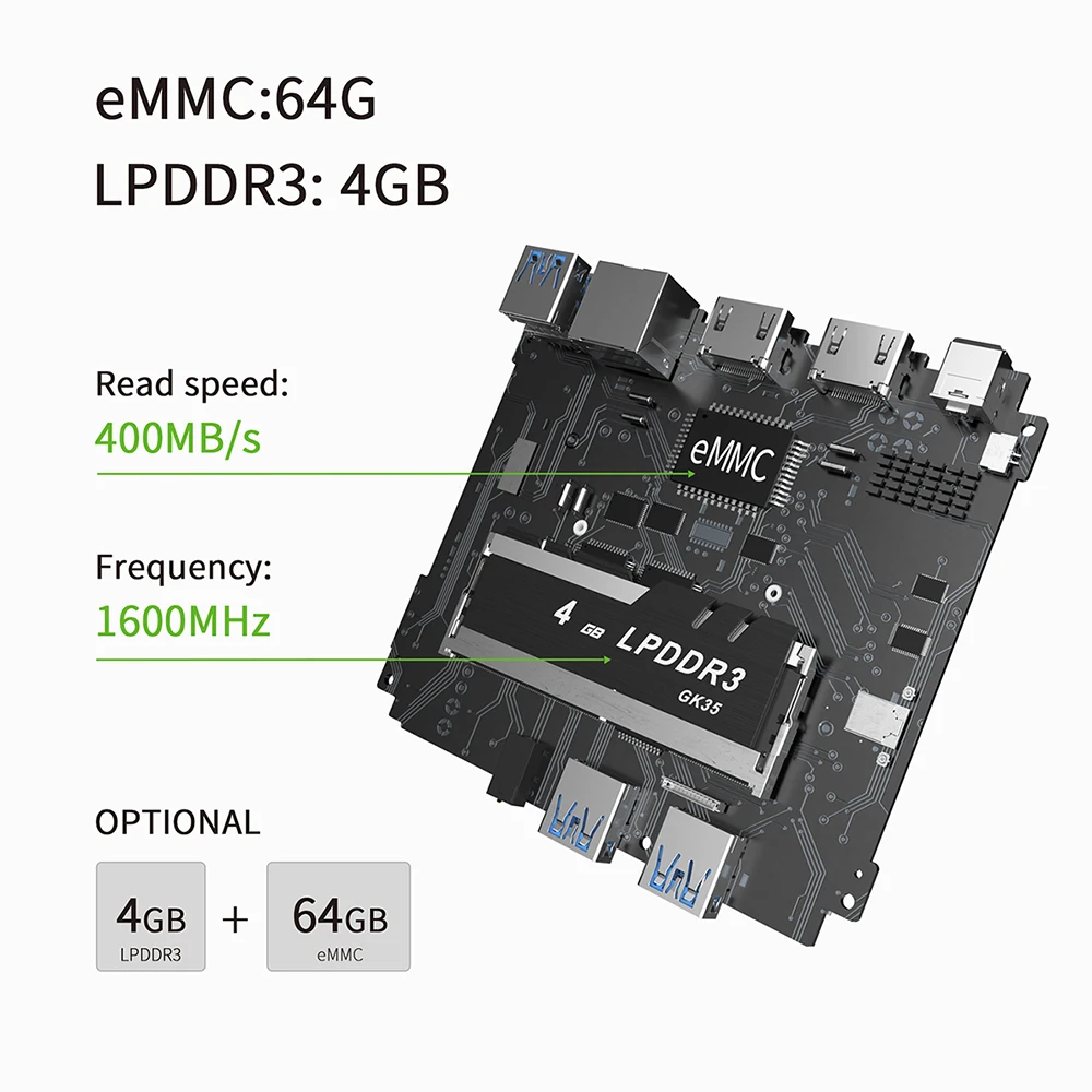 Drop shipping Beelink GK35  Intel all in one computers N3350 CPU DDR3 4G/64G 8G/128G EMMC with windows10 ubuntu mini pc