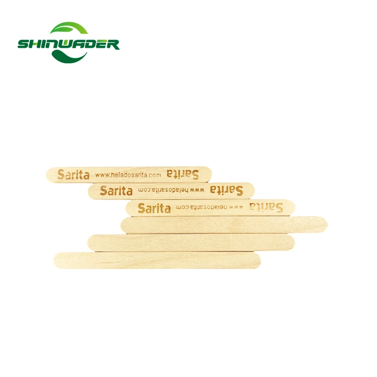 Biodegradable Stocked Custom Different Sizes Popsicle Ice Cream Sticks