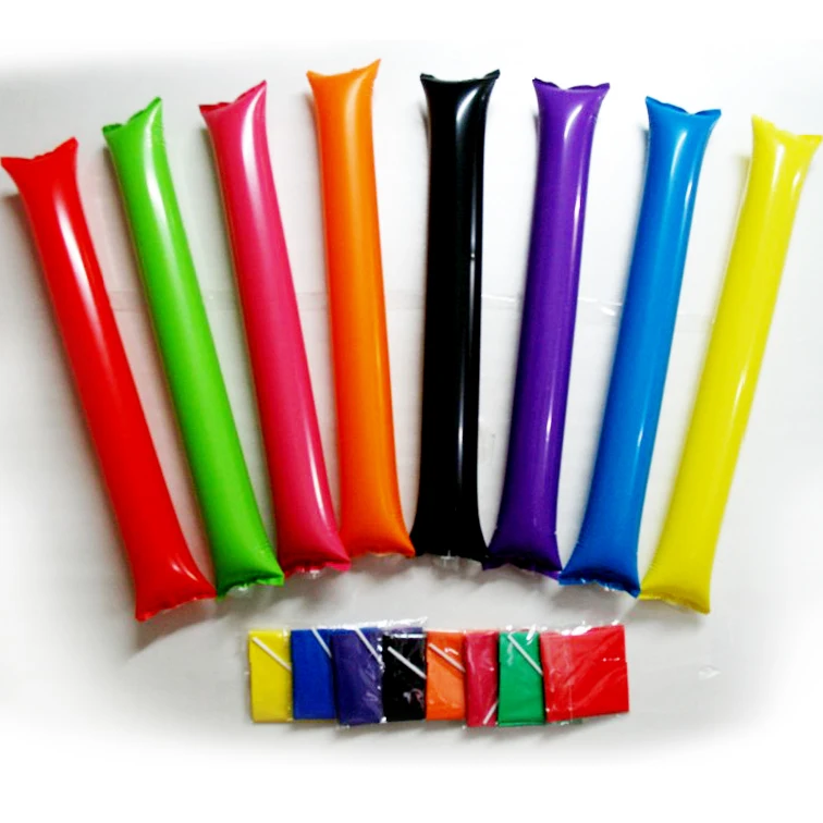 В наличии, Надувные палочки из ПЭ, наклеивающиеся, не имеют логотипа, в любых цветах