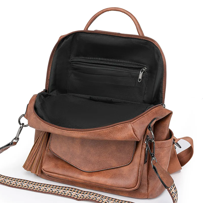 Leather Backpack Purse Set for Women Designer Ladies  display picture 3