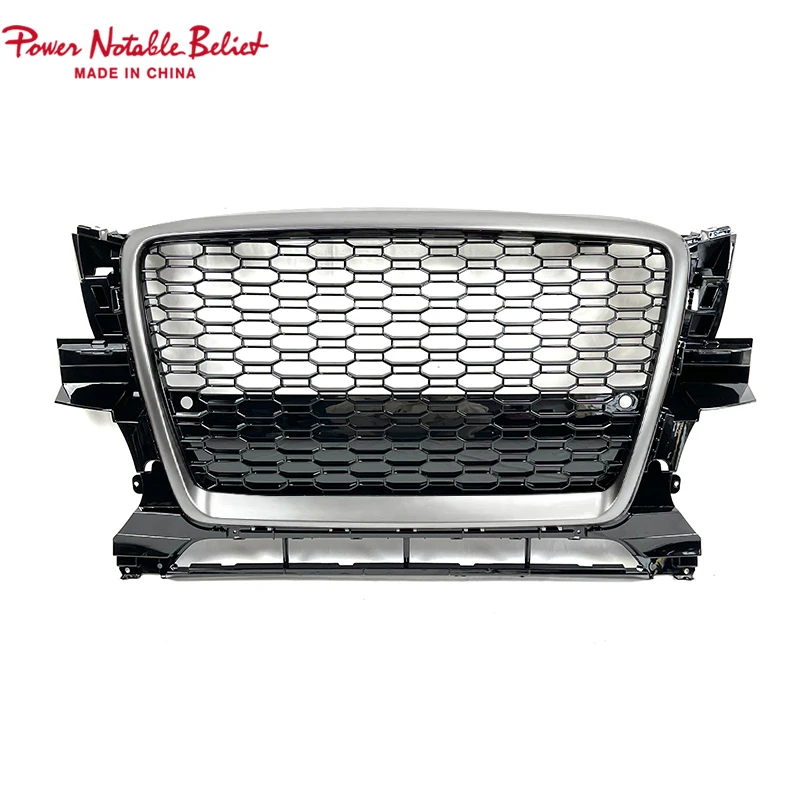 For Audi Q5 Change to RSQ5 SQ5 Front Bumper Grille Ready to Ship Black High Quality Mesh Facelift 2009 2010 2011 2012