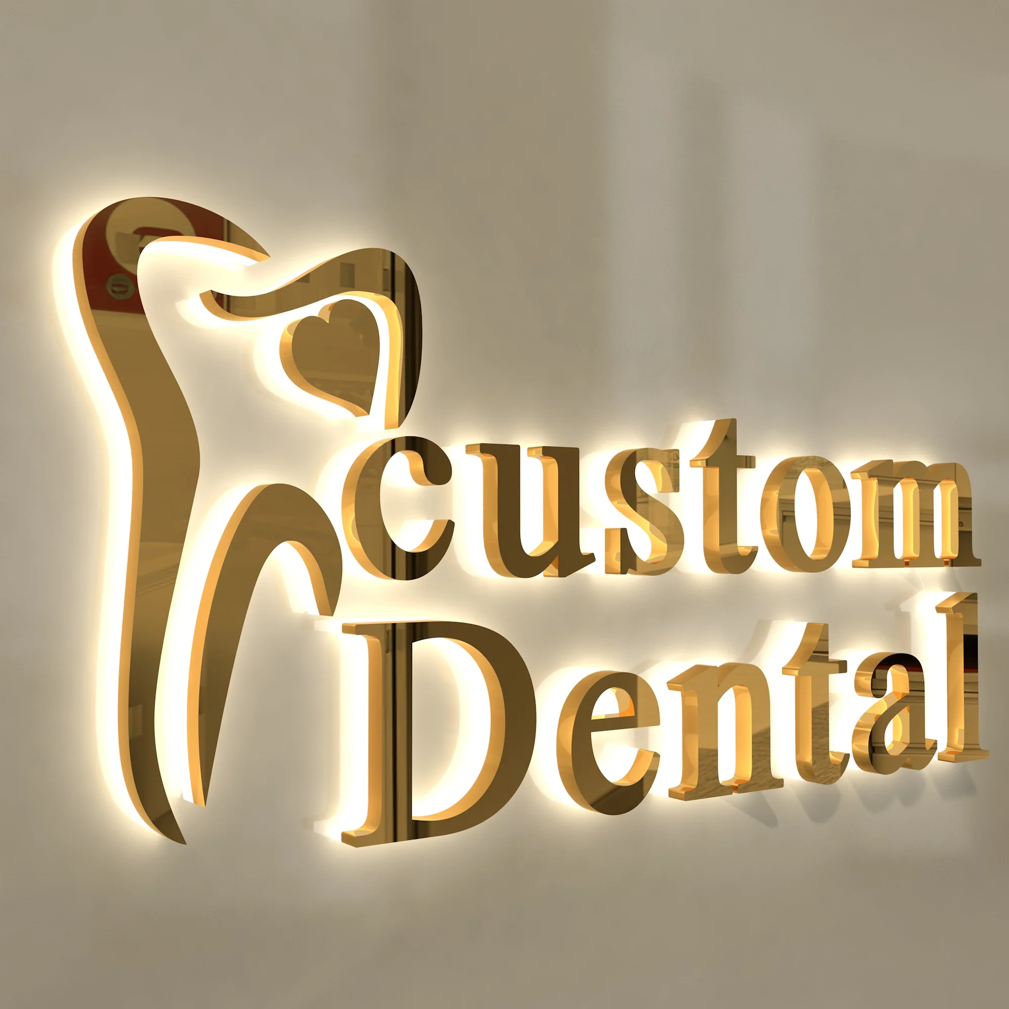 New Arrival Custom Led Backlit Sign 3d Led Sign Aluminum Sign for Shop Business Signage
