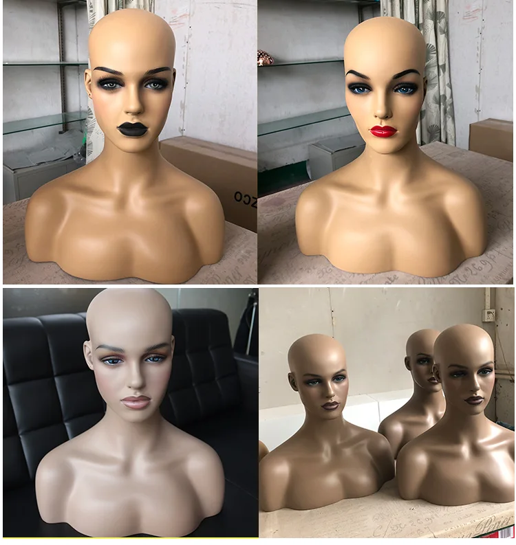 mannequin head with shoulders female for