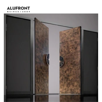 Alufront AS2047 Certified Luxury High Quality Entry Exterior Door for Houses Anti-Theft Residential Security  Door with Glass