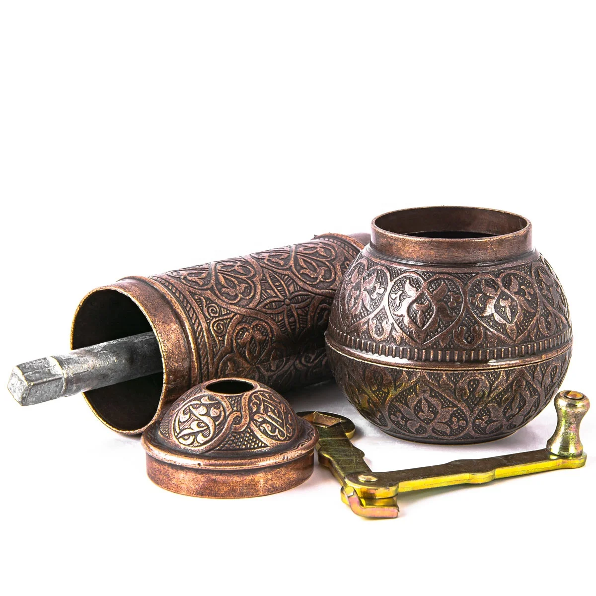 copper colored turkish coffee grinder