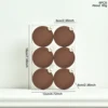 6-6 PCS Flocked Balls - Coffee Brown