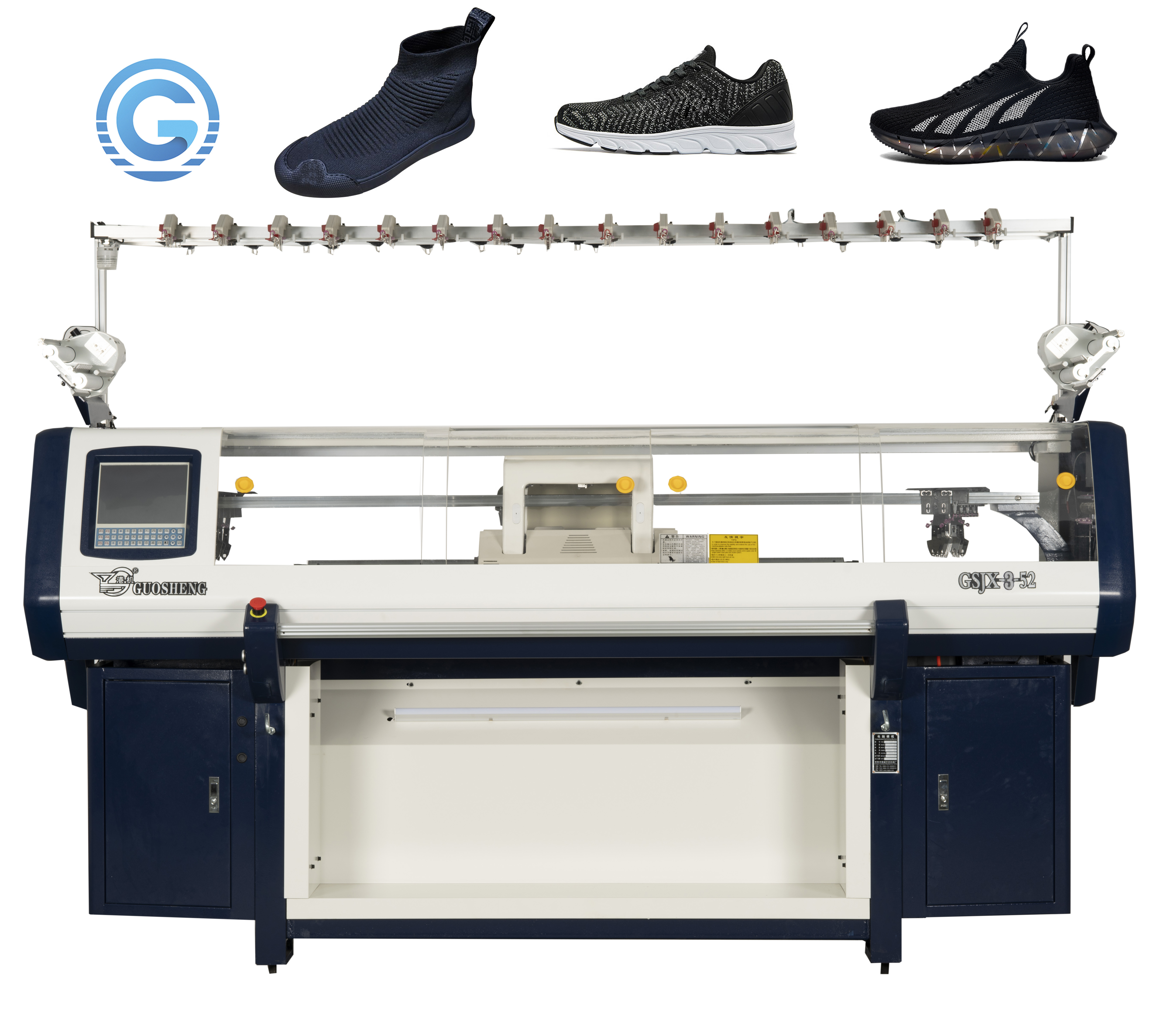 3D Flyknit Computerized Shoe Upper Knitting Machines Flyknit Shoes