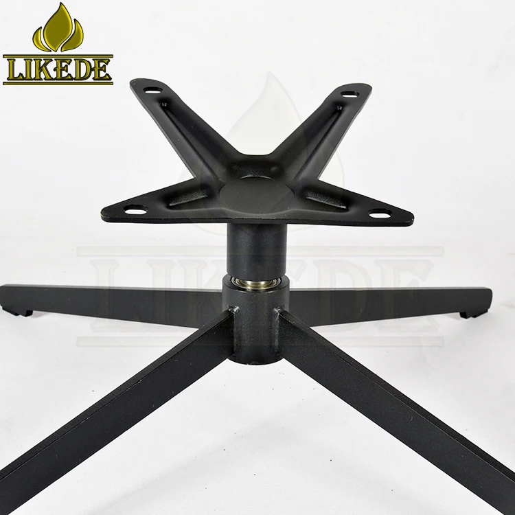 Tilt Beveled Top Plate Black Steel Iron Easy Swivel Rotating Furniture Legs Chair Base With Stylish Design