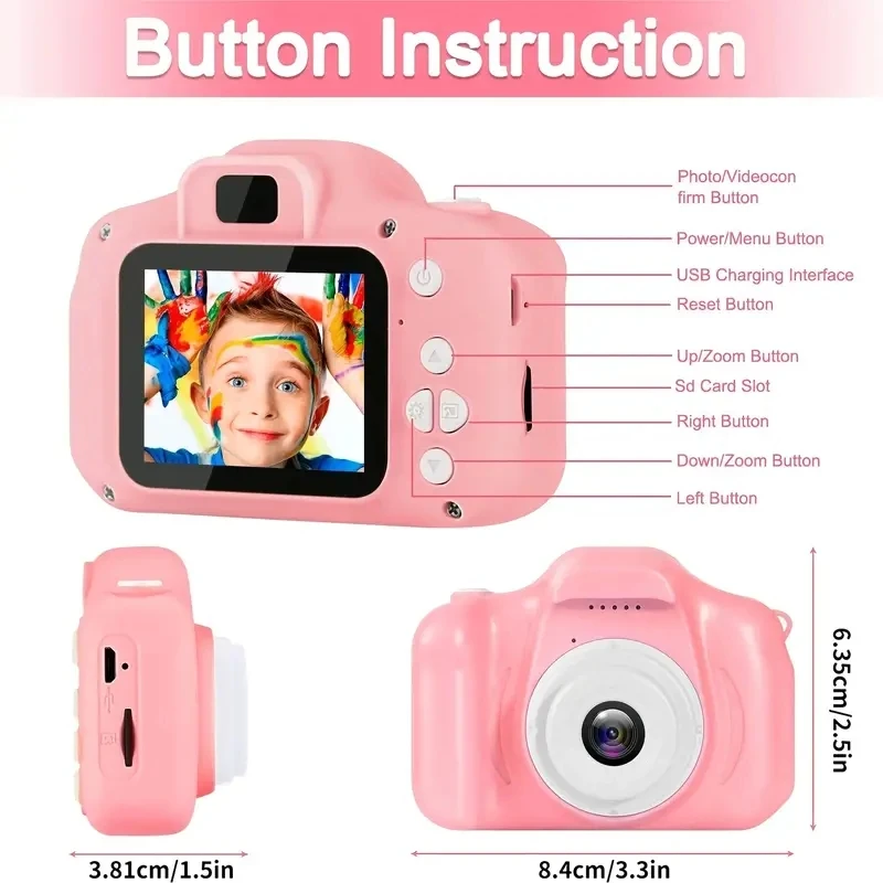 Children Camera Mini Digital Vintage Camera Educational Toys Kids 1080p ...