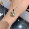 Pendentif diamant jaune068