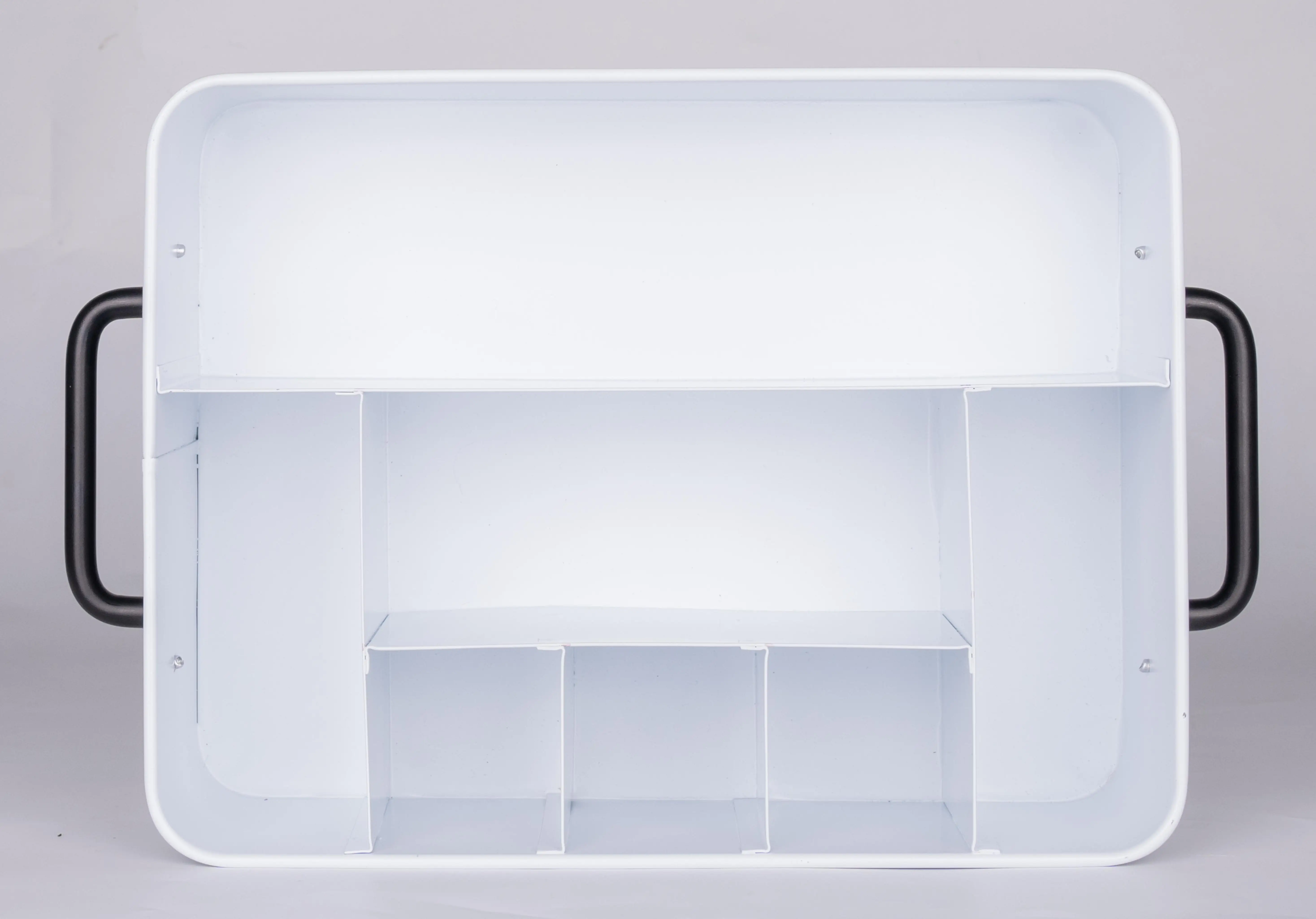 Kitchen Cabinet Organizer Galvanized Iron Silverware Drawer Iron Kitchen Utensil Holder and Cutlery Tray for Flatware Knives