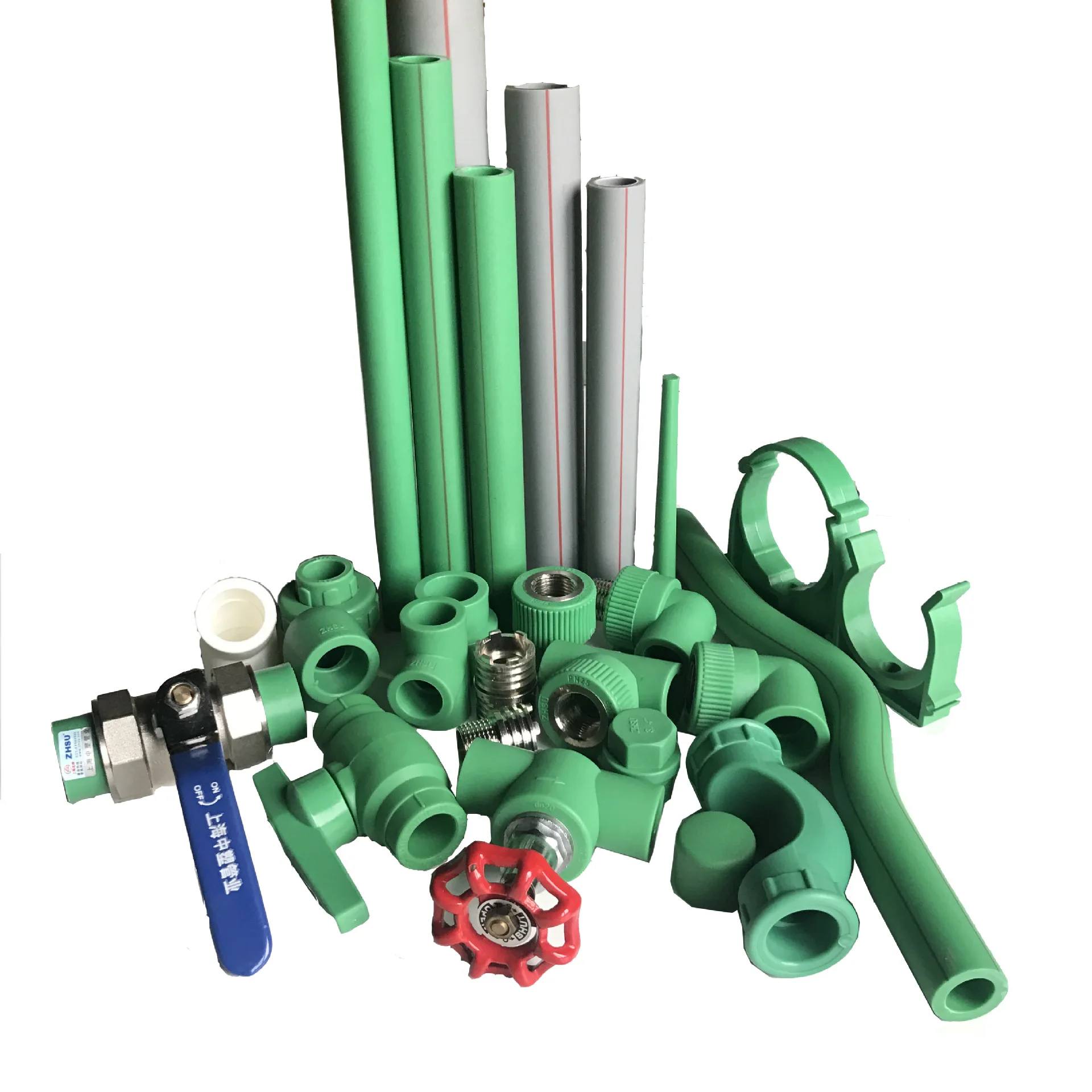 Aluminium Reinforced Ppr Pipe Fittings Catalogue Blue Color Ppr Pipe