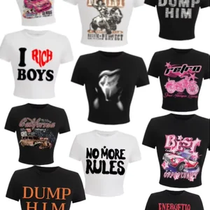 LYG New Design Women's Casual Slim Fit Crop Top Neck Tight Printed Short Sleeved T-shirt Y2K Tops in Knitted Fabric